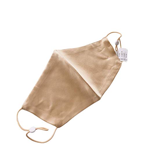ROSEWARD 100% Mulberry Silk Mask Adjustable with Filter Pocket (Yellow) - Image 1