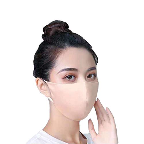 ROSEWARD 100% Mulberry Silk Mask Adjustable with Filter Pocket (Yellow) - Image 2