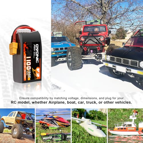 OVONIC 130C 6S 1100mah Lipo Battery 22.2V Pack with XT60 Plug for FPV Racing - Image 5