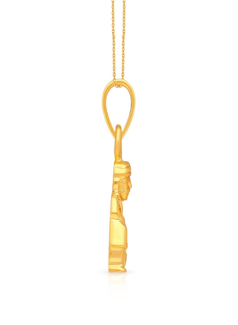 Malabar Gold and Diamonds قلادة من الذهب الأصفر النقي عيار 22 قيراط 916 PD1586216Y للرجال  - Image 3