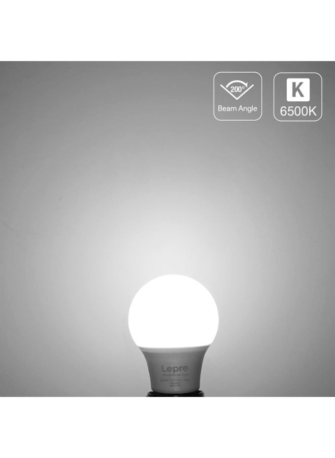 Lepro E27 Screw Bulb, Cool White 6500K, 60W Equivalent E27 LED Bulb, 8.5W 806lm Edison Screw Bulb, GLS Energy Saving E27 A19 LED Light Bulbs, Non-dimmable, Pack of 6 - Image 3