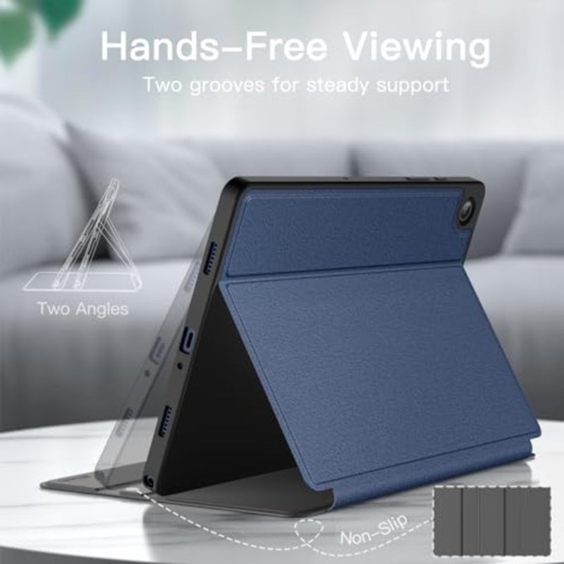 JETech Folio Case for Samsung Galaxy Tab A9 Plus 11", Navy Multi-Angle Stand Cover, Slim Protective Cover, Auto Wake/Sleep - Image 3