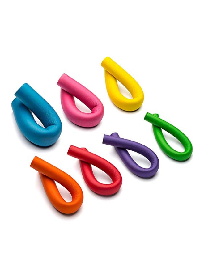 42 قطعة من قضبان مرنة لتجعيد الشعر أزرق/وردي/أصفر 7بوصة - Image 3