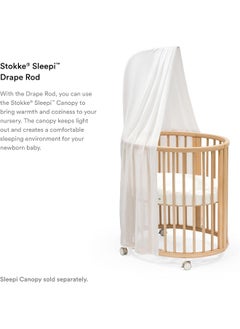 STOKKE Sleepi Drape Rod, Natural Solid Beech Wood Compatible Sleepi Crib/Bed And Mini  - Image 3
