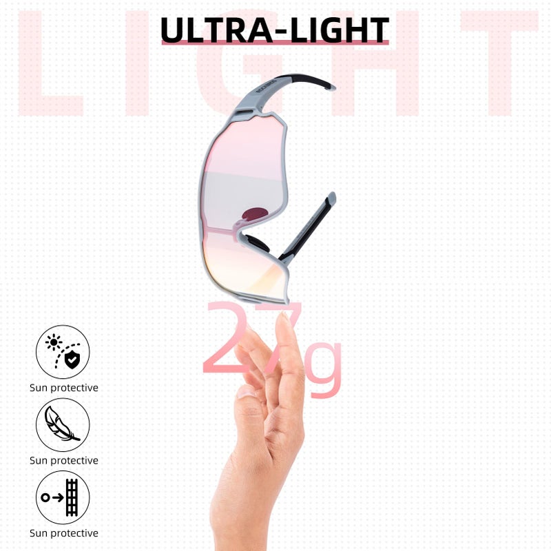 ROCKBROS Photochromic Sunglasses UV Protection for Women Men Cycling Sunglasses - Image 5