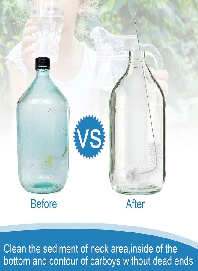 Honeydak 2-Pack 30 Inch Carboy Brush, Nylon & Steel, L-Shape, Clear, 76cm, Wine Making & Beer Brewing, Glass Carboy Cleaning Brush - Image 4