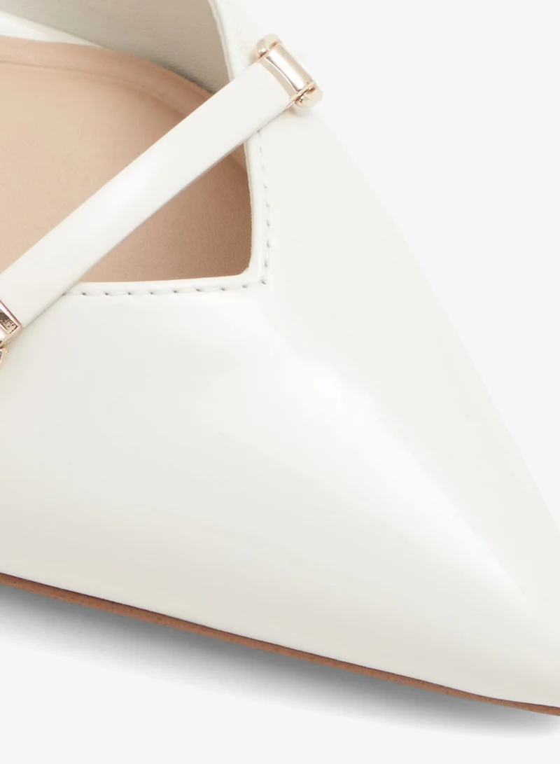 ALDO  NAILAH Textured Pointed Toe Mule Pumps for Women | Best Price UAE