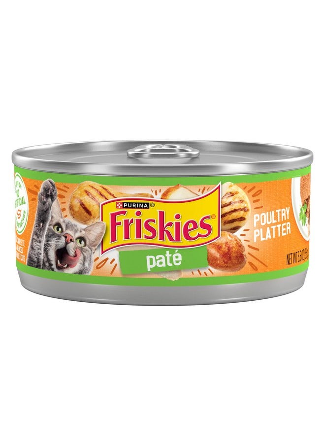 فريسكس طعام القطط الرطب من Purina Friskies، طبق الدواجن - (عبوة من 24 علبة) 5.5 أونصة  - Image 1