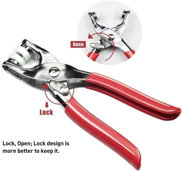 Snap Buttons Kit 95mm Metal Fasteners with Hand Pliers Tool Thickened FiveClaw Buckle for Baby Childrens Clothing Sewing and Crafting Household Machine Press Tool Included Multicolor  - Image 3