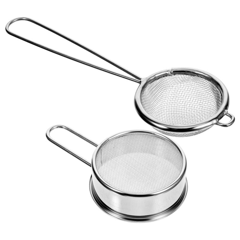 Handheld Flour Sifter Stainless Steel Fine Mesh Kitchen Sieve for Baking Powdered Sugar Shaker - Image 2