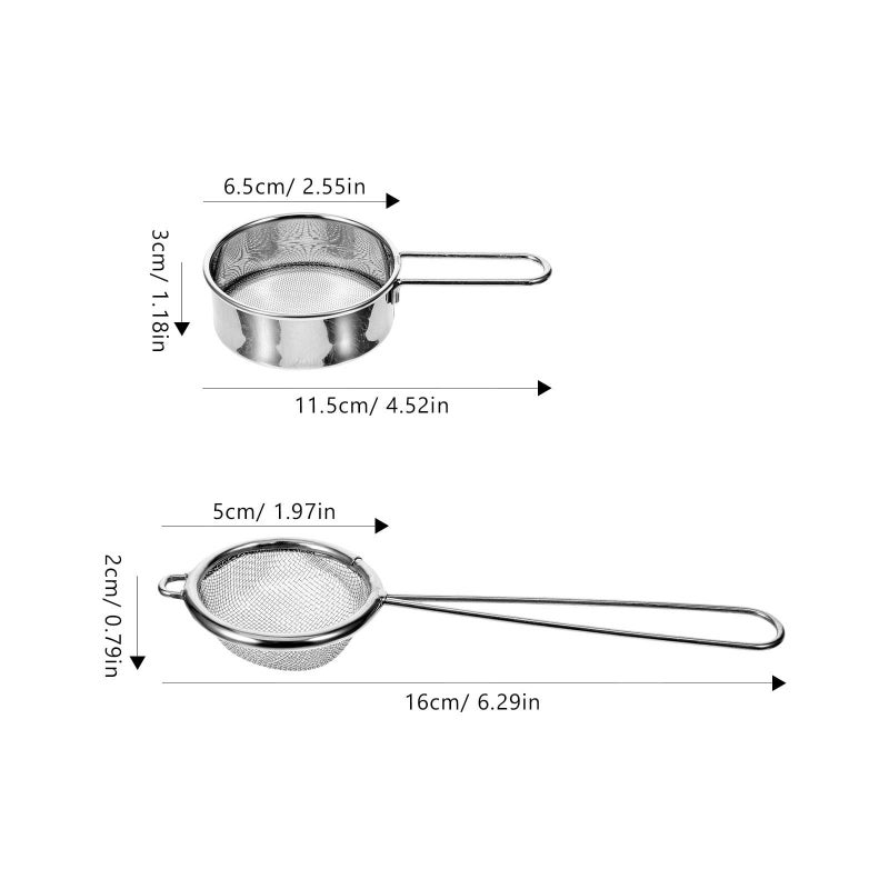 Handheld Flour Sifter Stainless Steel Fine Mesh Kitchen Sieve for Baking Powdered Sugar Shaker - Image 3
