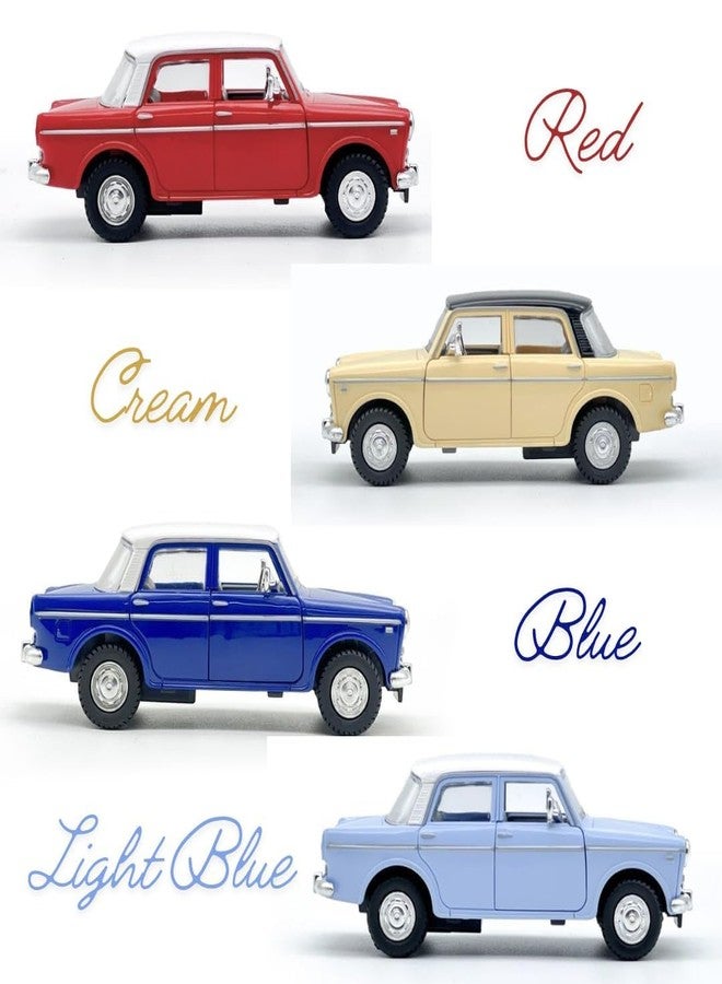 Sheel® Fiat Queen 70s Toy Car - Pull Back Action Model with Opening Doors | Made in India Vintage Collectible Car for Kids & Adults - 12cm (Badami) - Image 5