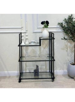 4Tier Metal Frame Serving Trolley With Lockable Wheels Versatile 1.3Cm Thick Metal Bar Cart And Kitchen Organizer For Restaurants, Bars, Hotels, And Homes Small