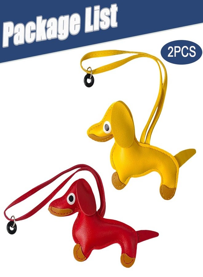 nsgglecher 2PCS Golf Tee Leash and Anchor, Dachshund Golf Tee Leash Set, Prevent Tee Loss, Fun Golf Accessory Gift for Dog Lovers, Red & Yellow - Image 3