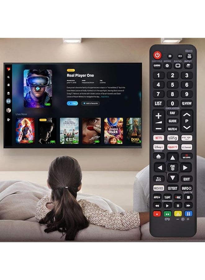 HuHa - Riry New LG Remote Control with Six Quick-Access Buttons for LCD, LED, UHD, QLED TVs, Guaranteed Performance, Three-Year Warranty - Image 1
