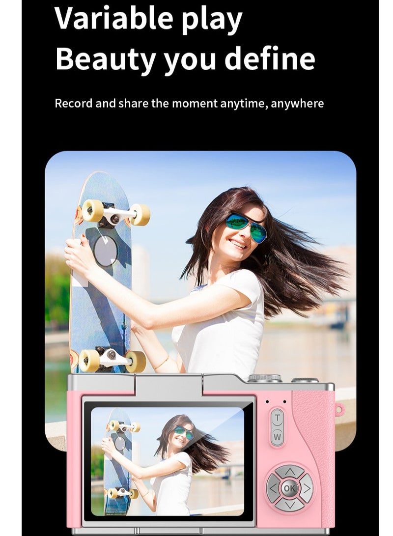 Generic 4K CCD Digital Zoom Student Camera 48MP Portable Selfie God 180 ° Flip Screen+64G SD Card Free Gift  - Image 3