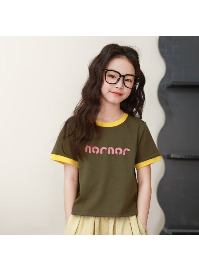 Luson Chen Da Zhu Children's Clothing, Girls' Short-sleeve T-shirt, Kids' Summer Top, New Style, Trendy Girls' Half-sleeve - Image 4