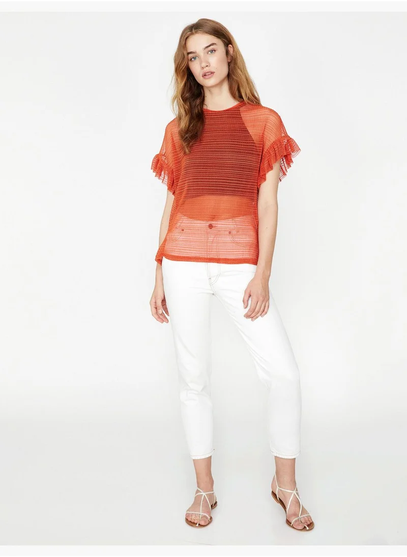 KOTON Frill Detailed T-Shirt