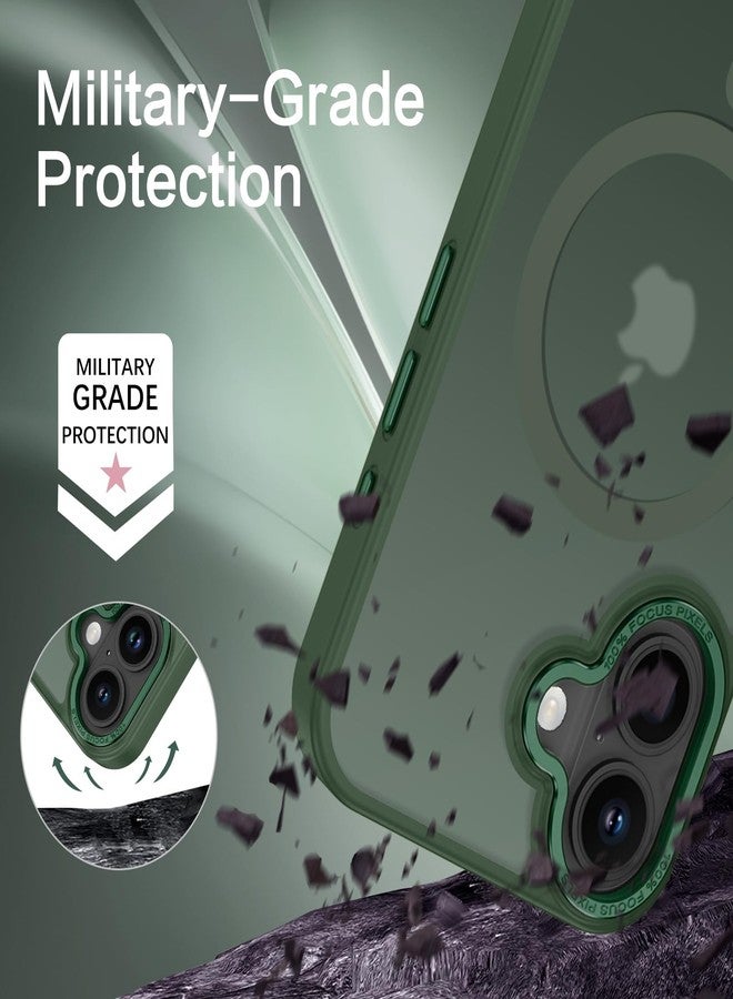 بنتوبين جراب مغناطيسي من بينتوبين لهاتف آيفون 16 [متوافق مع ماج سيف] جراب هاتف شفاف غير لامع لهاتف آيفون 16، نحيف، مقاوم للصدمات، مناسب للنساء والرجال والفتيات والفتيان، غطاء حماية لهاتف آيفون 16 مقاس 6.1 بوصة، أخضر غابي - Image 4