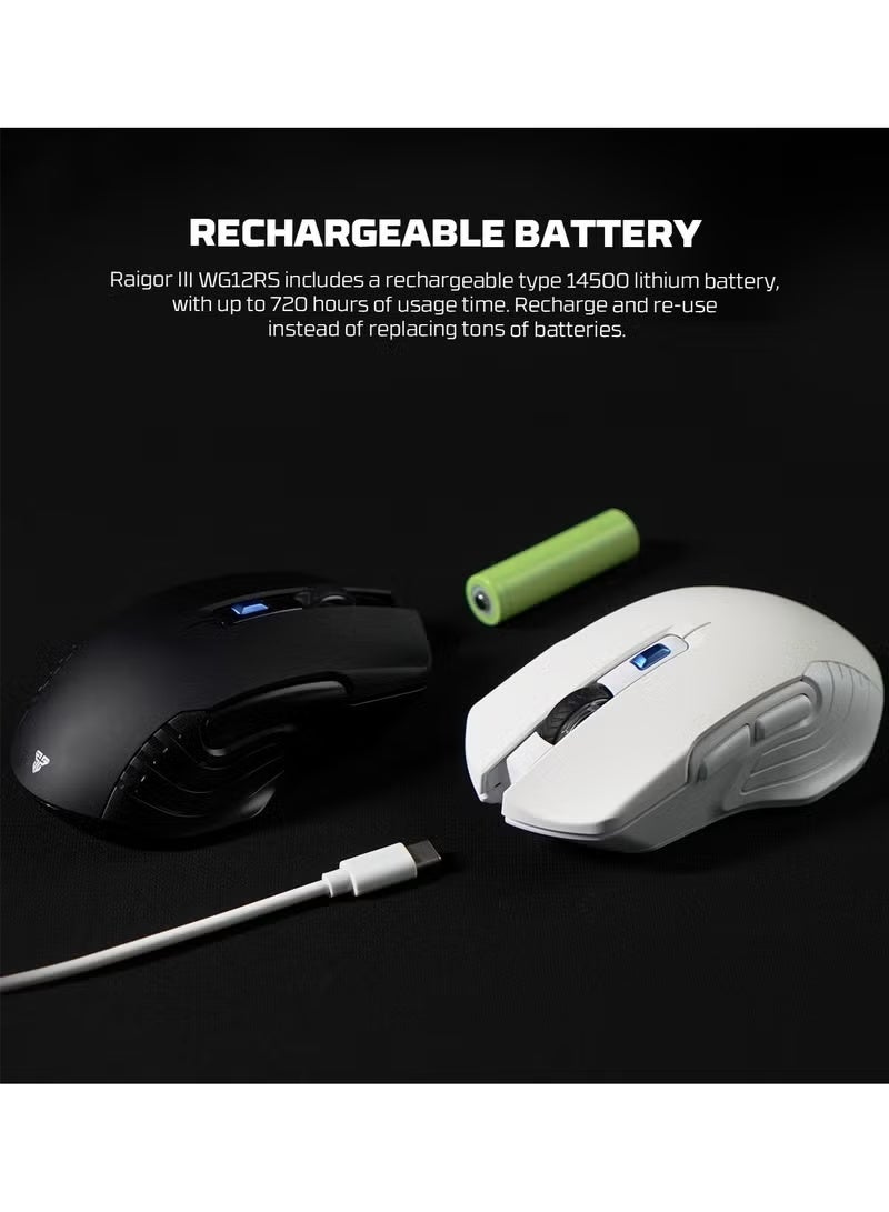 FANTECH WG12 RS Wireless Gaming Mouse Rechargeable Dual Mode Gaming Mouse 2000 DPI 6 Programmable Buttons Gaming Office Dedicated Computer Mouse for Laptop Desktop - Image 5