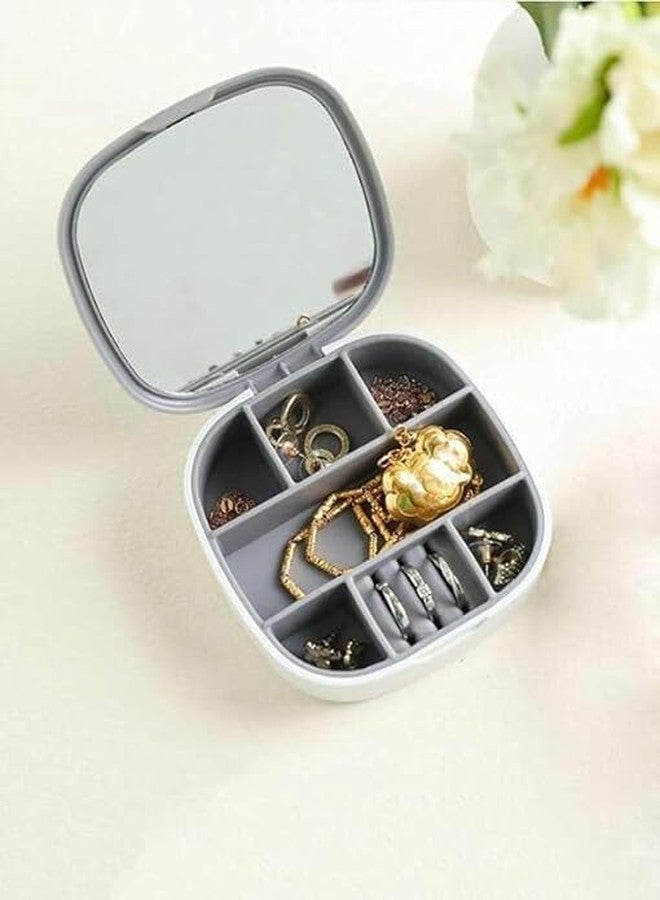 kunya Plastic Compact Mini Jewelry Storage Case - Portable Travel Jewellery Organizer with Multiple Compartments for Rings, Earrings, Necklaces, and Accessories - Ideal for Safekeeping On-the-Go - Image 1