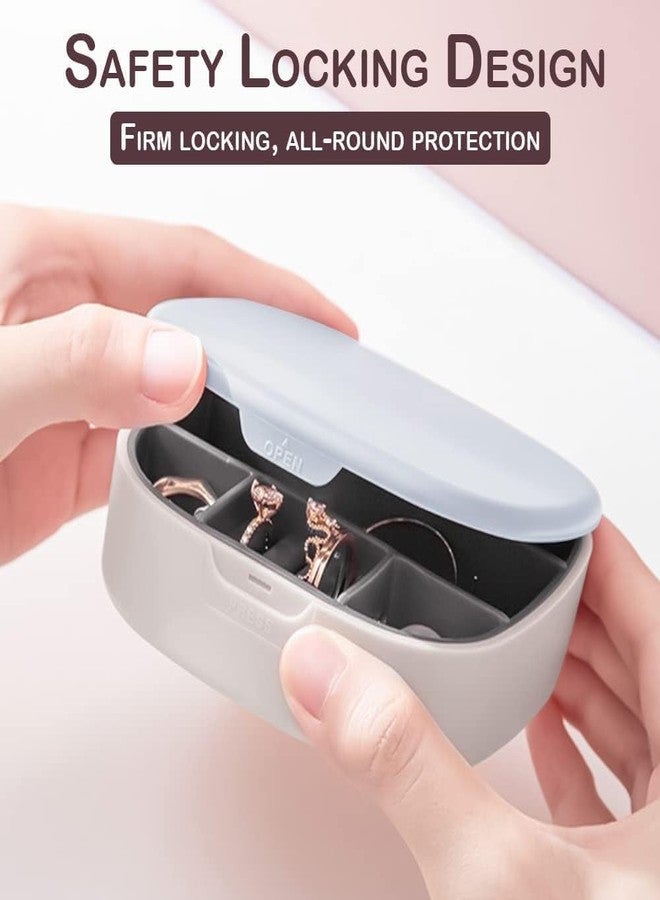 kunya Plastic Compact Mini Jewelry Storage Case - Portable Travel Jewellery Organizer with Multiple Compartments for Rings, Earrings, Necklaces, and Accessories - Ideal for Safekeeping On-the-Go - Image 3