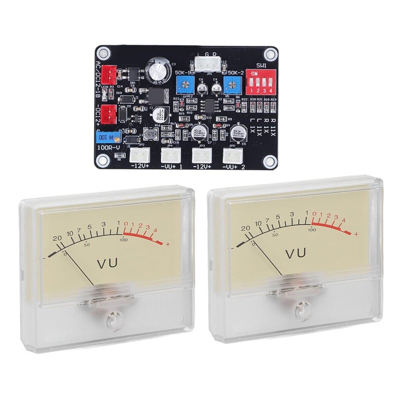 VU Meter Kit with Driver Board Two Meter Heads Adjustable Backlight for Amplifier - Image 5