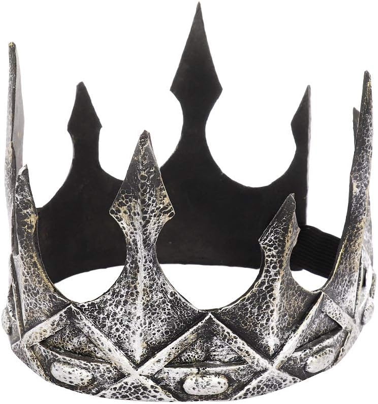 Liatunou Regal King's Crown,Adjustable Royal Crown Prince Tiara,Medieval King Costume Accessories for Adult - Image 1