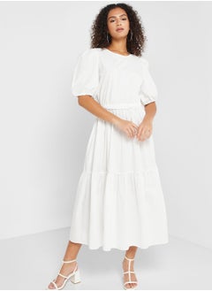 Puff Sleeve Tiered Dress