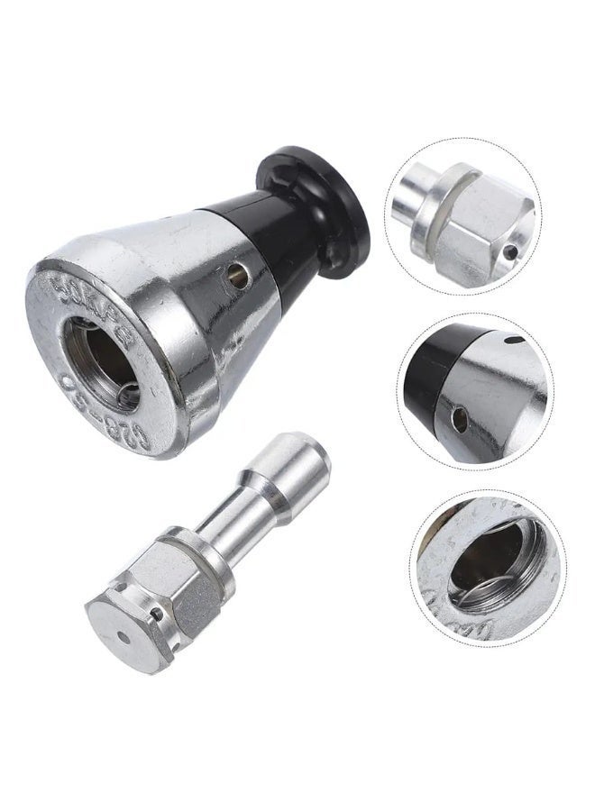 صمام أمان احتياطي من قطعتين لطنجرة الضغط - أسود/فضي - Image 2