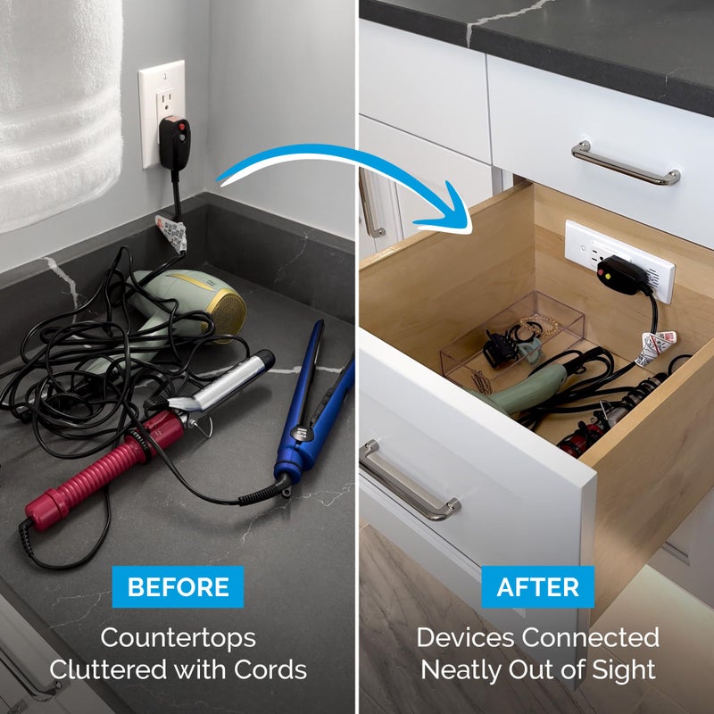 Docking Drawer Blade in-Drawer Outlet, Integrated Safety Shutoff, (2) 15 amp AC, Black - Image 3