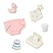 LullaBaby 9 Pieces Changing Set Diaper Baby Wipes Stacking Rings 14Inch Baby Doll Accessories Pretend Play 2 Years Play Care Set - Image 2