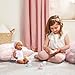 LullaBaby 9 Pieces Changing Set Diaper Baby Wipes Stacking Rings 14Inch Baby Doll Accessories Pretend Play 2 Years Play Care Set - Image 4