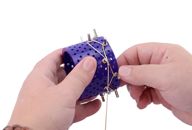 Artistic Wire 3D Bracelet Jig, with 20 Pegs 22 mm / 0.86 in, L x 4 mm / .15 in, O.D. and Holder Tubes - Image 4