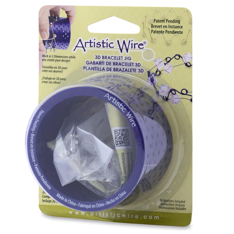 Artistic Wire 3D Bracelet Jig, with 20 Pegs 22 mm / 0.86 in, L x 4 mm / .15 in, O.D. and Holder Tubes - Image 2