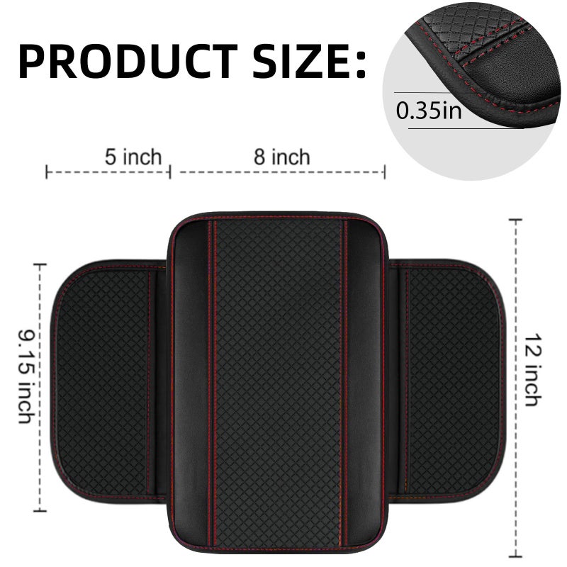 NBTEPEM 6 PCS Car Steering Wheel Cover Set, Microfiber Leather Steering Wheel Covers Universal 14.5-15 inch, Center Console Cover, Seat Belt Cushion, Cup Holder Coaster, Car Accessories Set Red - Image 5