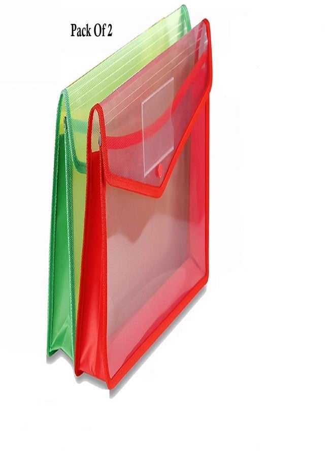 ANG Envelope Folder Transparent Poly-Plastic A4 Documents File Storage Bag with Snap Button Set of 2 Certificate File Holder Document Folder for Certificates A4 Size Legal Brief Bag for Document - Image 2