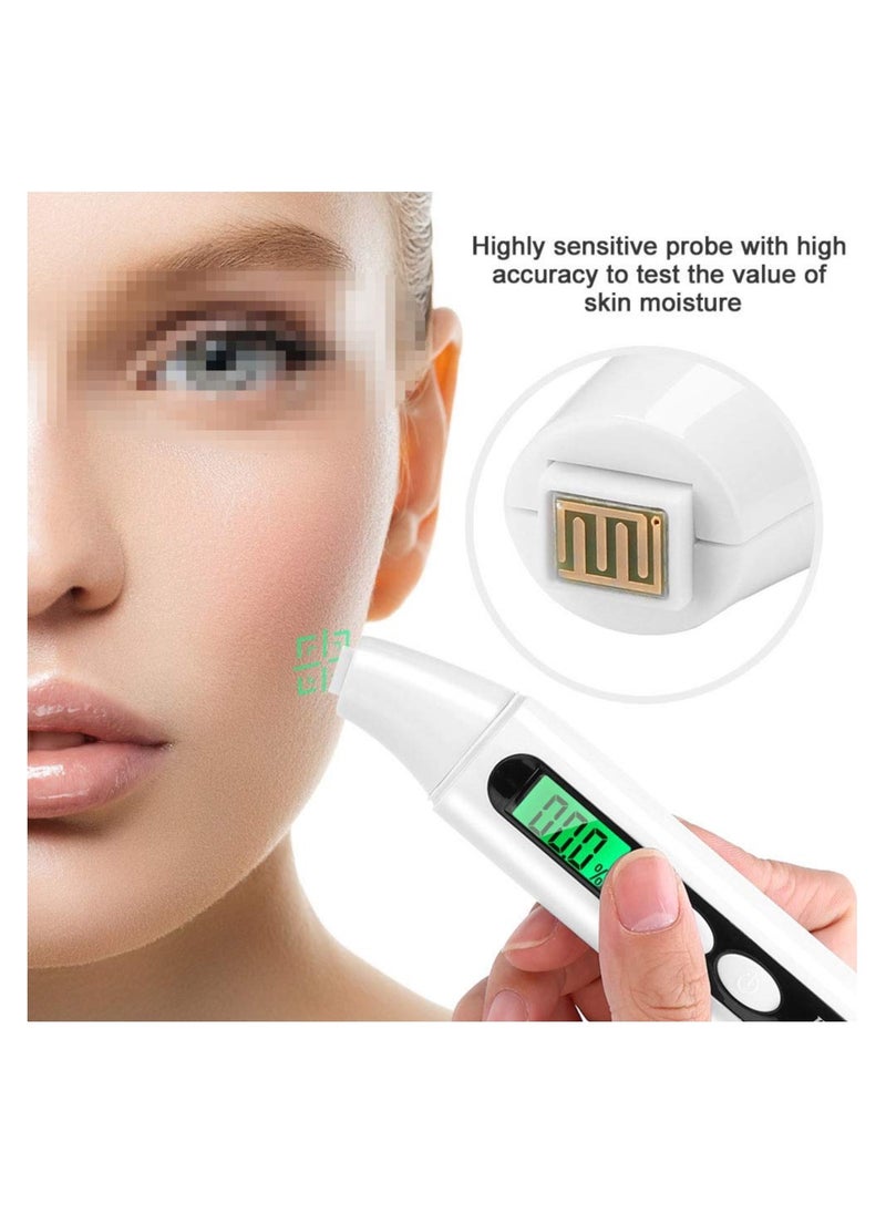 SYOSI - Digital Moisture Monitor For Skin, Skin Moisture Tester, Digital LCD Skin Face Moisture Oil Analyzer, Face Skin Sensor Tester, Oil Det, LCD Digital Precision Skin Oil Content Analyzer - Image 1