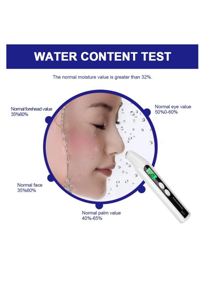 SYOSI - Digital Moisture Monitor For Skin, Skin Moisture Tester, Digital LCD Skin Face Moisture Oil Analyzer, Face Skin Sensor Tester, Oil Det, LCD Digital Precision Skin Oil Content Analyzer - Image 1