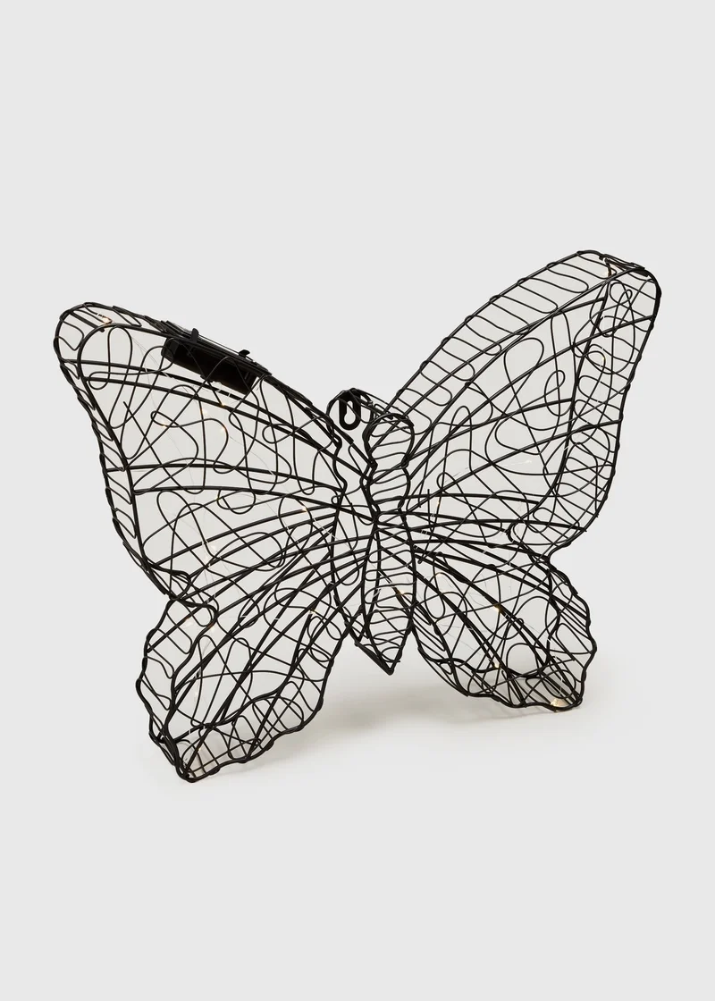 Matalan Black Solar Wire Butterfly