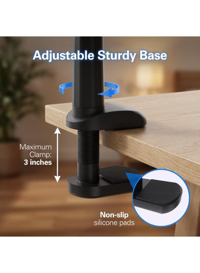 Hugifts Gooseneck Tablet Holder for Bed, 34inch Flexible Tablet Stand Holder with 360° Adjustable, Hands Free Tablet Mount Clip, Compatible with iPad/Kindle/Swit - Image 5