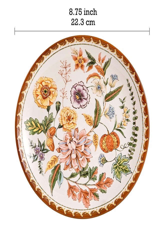 Bico Blooming Moment Salad Plates, 8.75 inch, Set of 4, for Salad, Appetizer, Microwave & Dishwasher Safe - Image 2