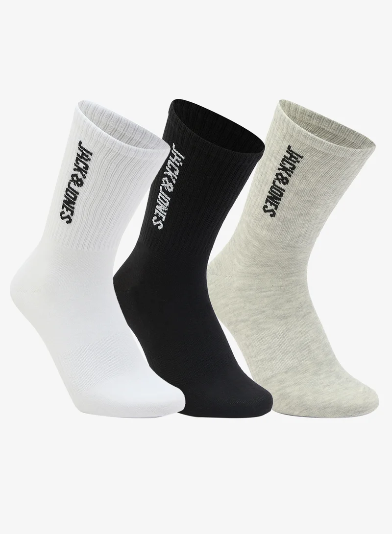 3 Pack Liam Solid Tennis Socks