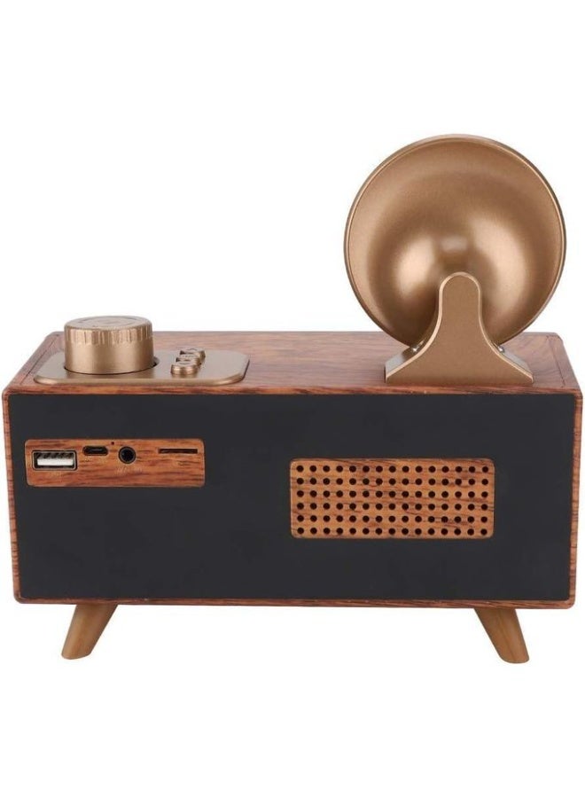 Classic Vintage Wooden Radio with Bluetooth + FM/AM/AUX/USB/Micro SD - Multifunctional Decorative Bluetooth Speaker with Pure Sound Quality, Elegance and Reference Functions - Image 5