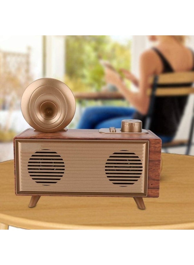 Classic Vintage Wooden Radio with Bluetooth + FM/AM/AUX/USB/Micro SD - Multifunctional Decorative Bluetooth Speaker with Pure Sound Quality, Elegance and Reference Functions - Image 2