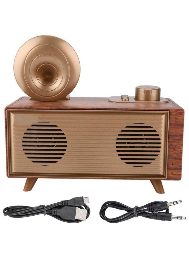 Classic Vintage Wooden Radio with Bluetooth + FM/AM/AUX/USB/Micro SD - Multifunctional Decorative Bluetooth Speaker with Pure Sound Quality, Elegance and Reference Functions - Image 1