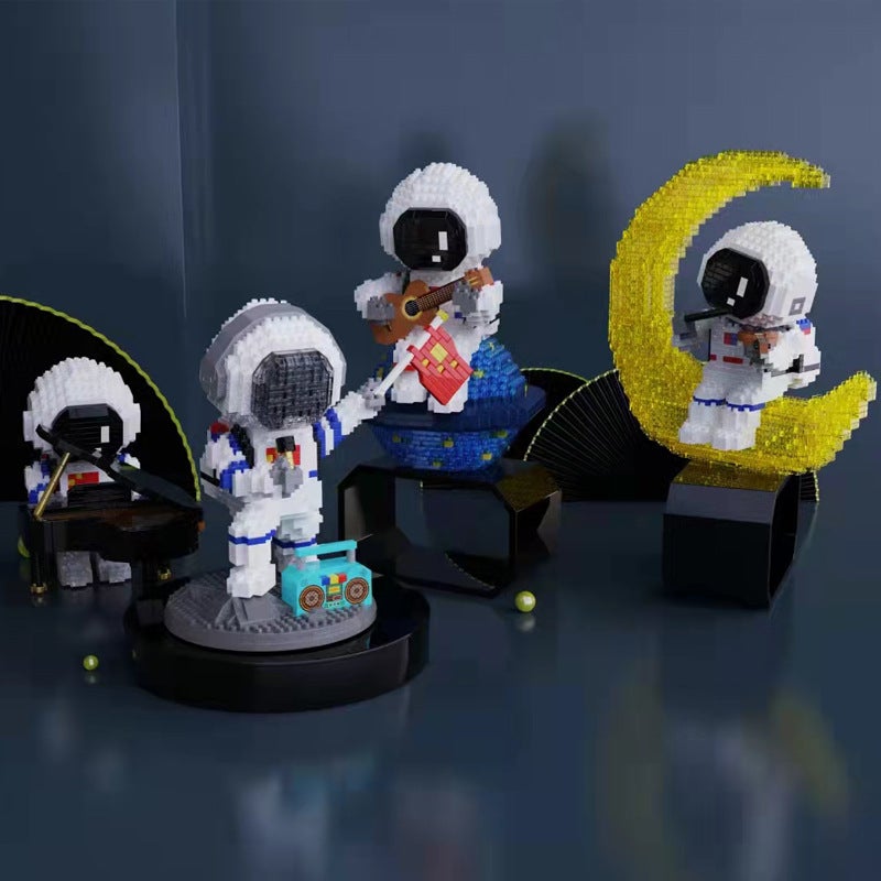 Generation] Astronaut Astronaut Pen Container Tiny Particles Assembled Building Blocks Compatible With Lego Boys And Girls Gift - Image 5