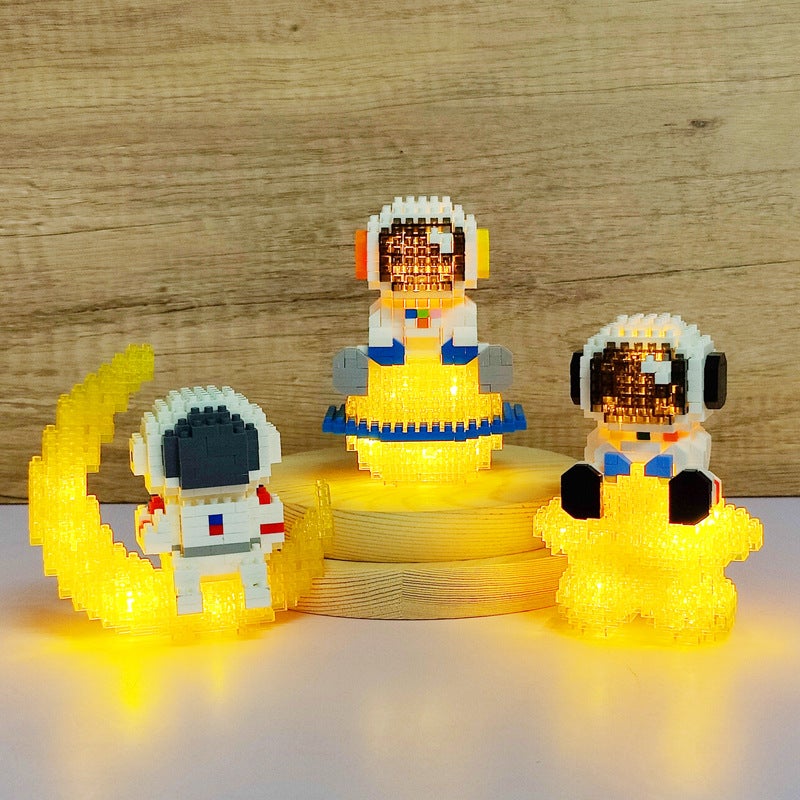 Generation] Astronaut Astronaut Pen Container Tiny Particles Assembled Building Blocks Compatible With Lego Boys And Girls Gift - Image 2