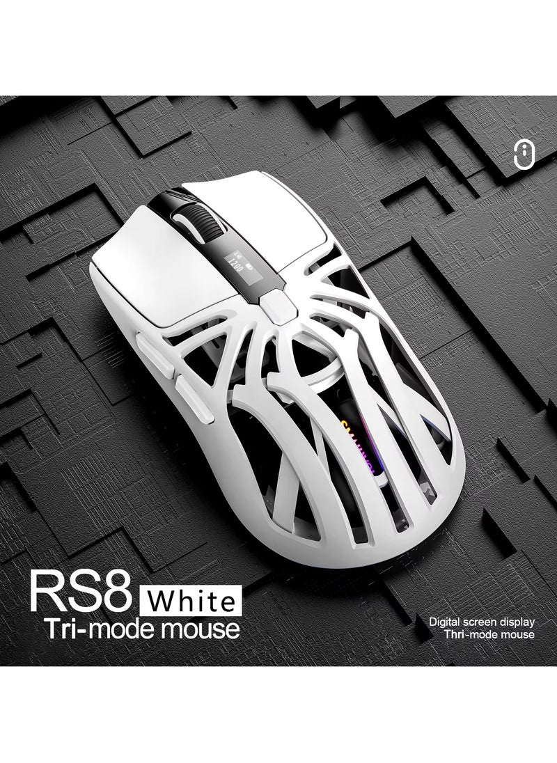 SMAILWOLF - RS8 Gaming Mouse 2.4G/Bluetooth/Wired Tri-Mode 6 Buttons,Digital Display,Silent Mice,Rechargeable,Customizable Macro and RGB Backlight USB for PC/Mac/Laptop - Image 1