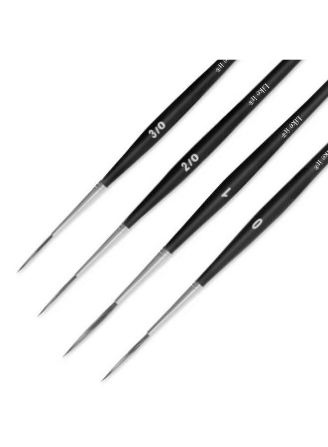 Like-It Like it Long Liner Detail Fine Tip Paint Brushes Set - 4 Pcs Professional Synthetic Bristles Fine Liner Brushes for Detailing & Painting for Acrylic, Oil, Watercolor & Gouache - Image 4